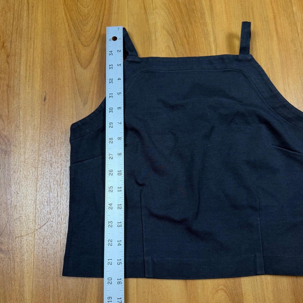 Everlane Black Organic Cotton Modal Square Neck Crop Tank Top Size s - Picture 10 of 11